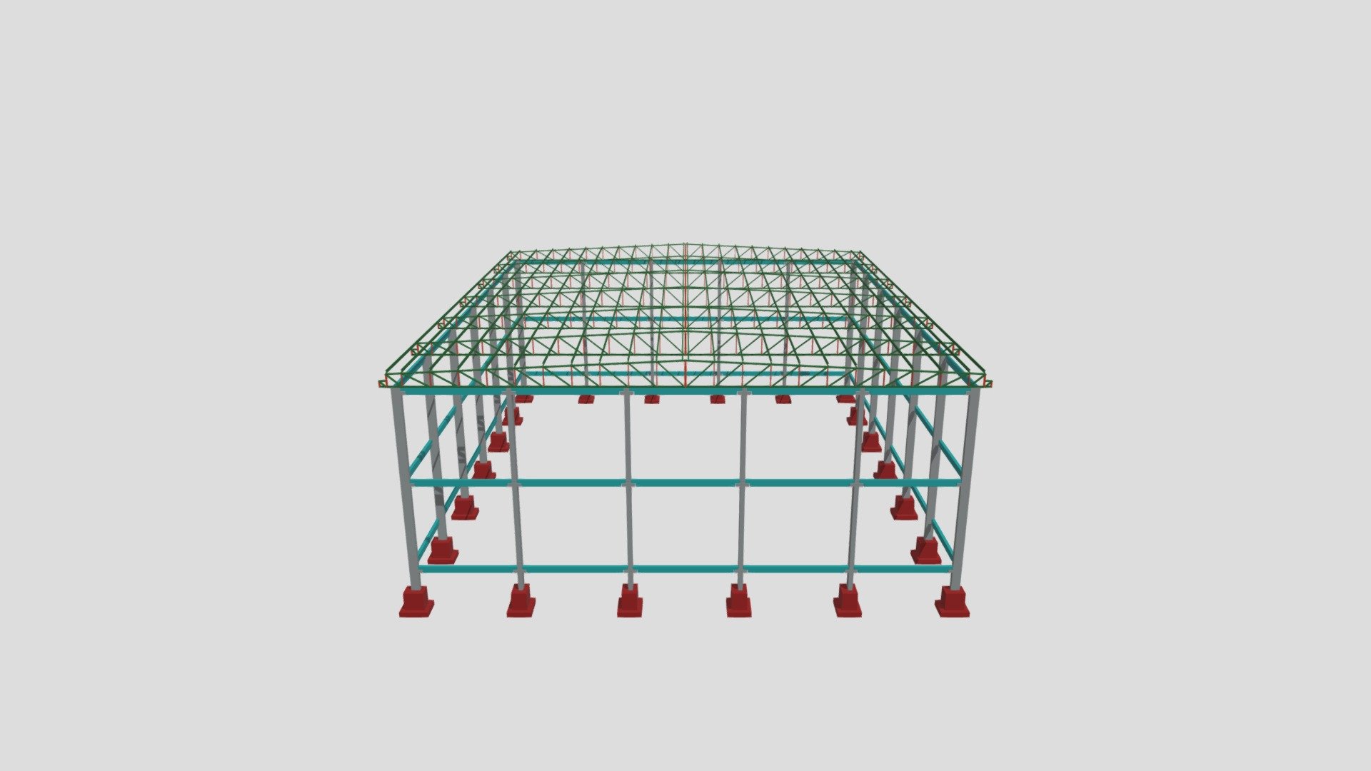 MODELAGEM ESTRUTURAL - GALPÃO 25 X 30
