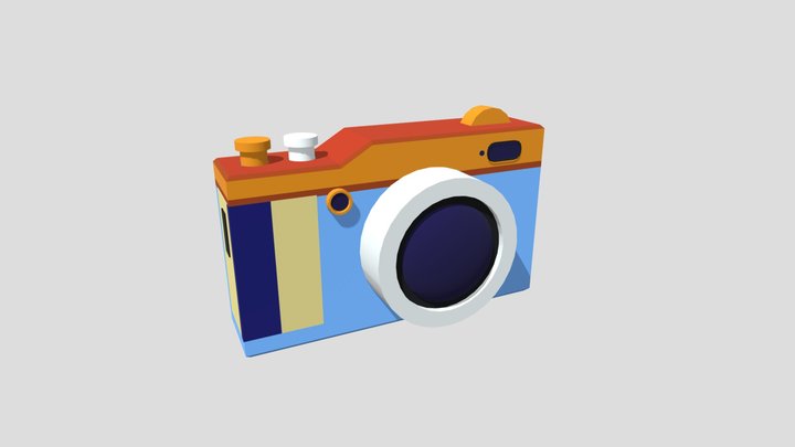Low Poly Colorful Camera