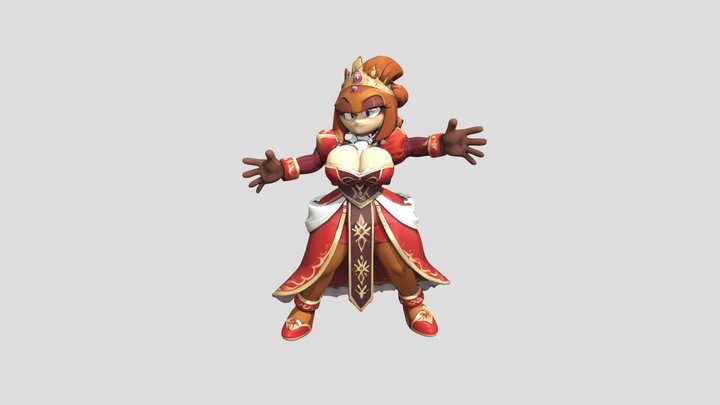 Oops queen .glb – Free 3D Model STL