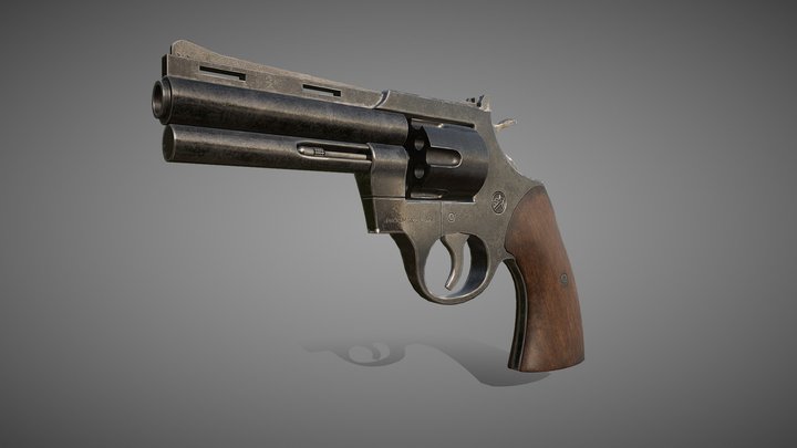 Revolver Magnum 380/9mm 3D Model