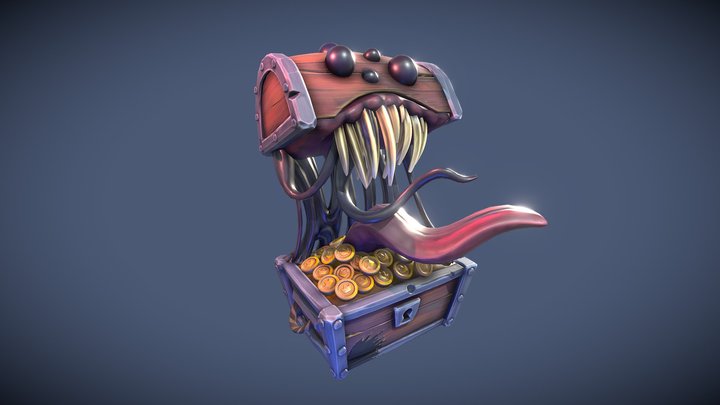 Stylized Cursed Mimic 3D Model