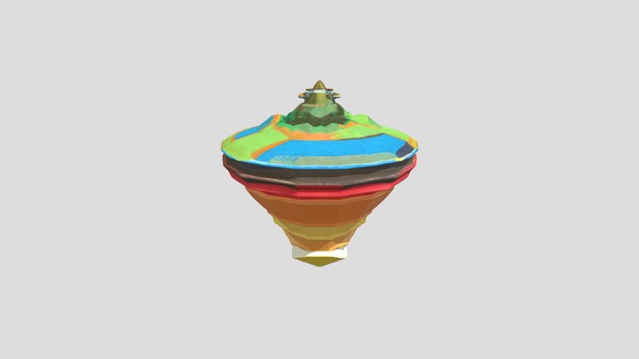 Geological Layers Diagram 3D Model