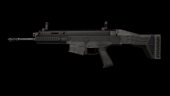 CZ Bren M2 - Game asset 3D Model