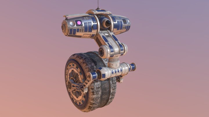 Sketchfab Texturing Challenge: Riding Robot 3D Model