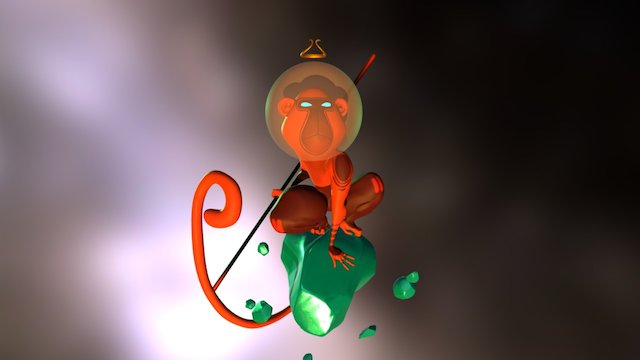 Space Monkey 3D Model