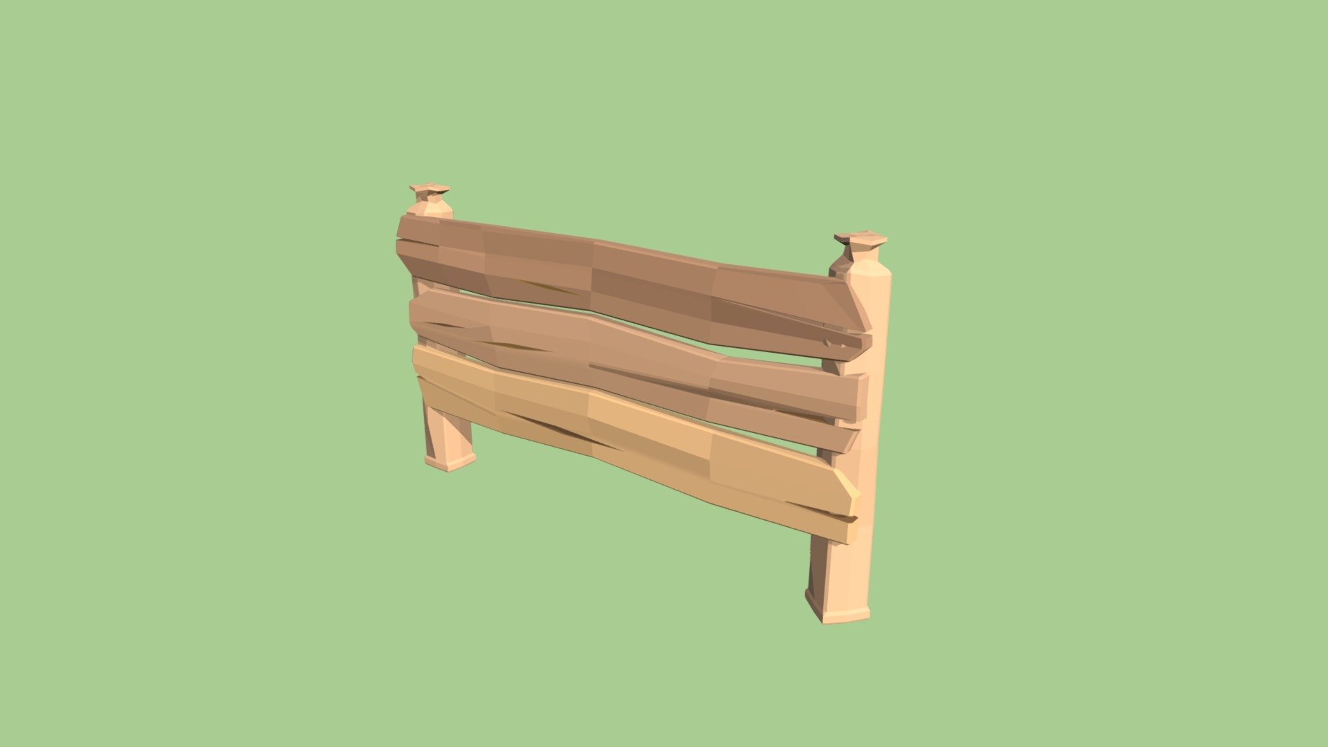 Low Poly - Wooden Fence