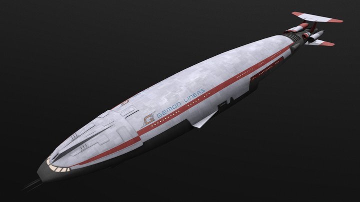 Battlestar Galactica - Gemenon Liner 1701 3D Model