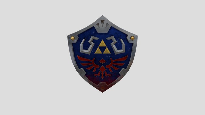 E03 Hylian Shield 3D Model