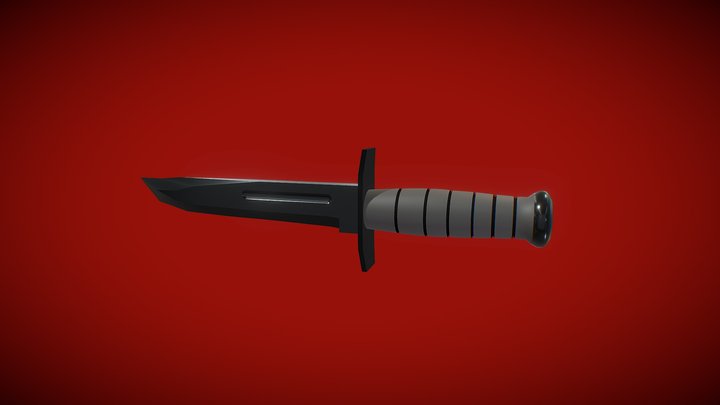 Combat Knife 3D Model