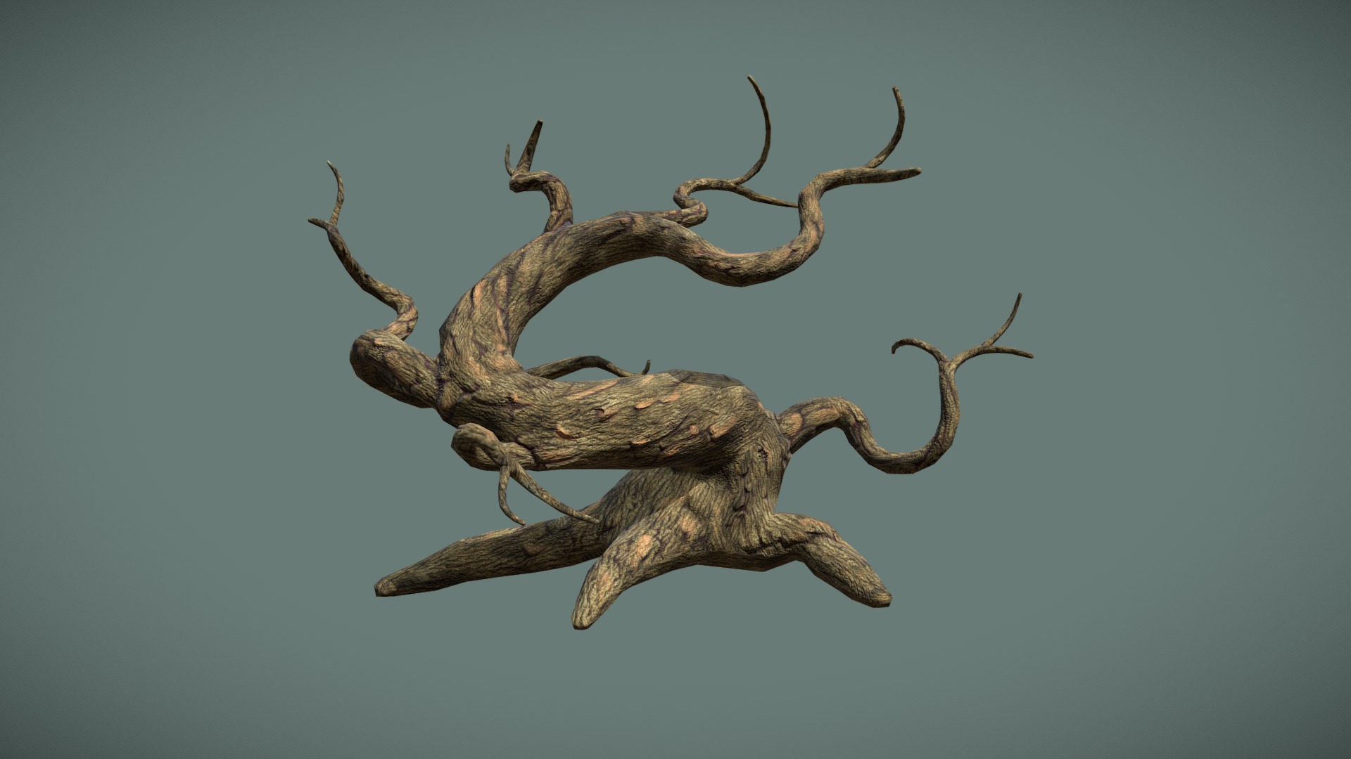 3D model Tree without foliage - This is a 3D model of the Tree without foliage. The 3D model is about a large elk with antlers.
