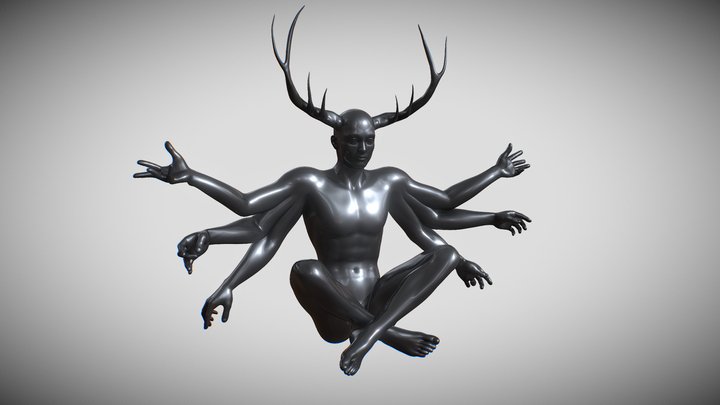 Six Armed Stag Hannibal the Cannibal 3D Model