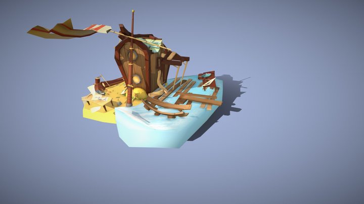 Viking boat Builder 3D Model