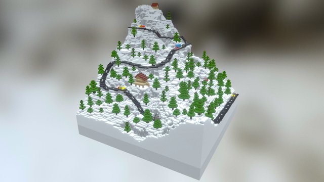 Snowy mountain 3D Model