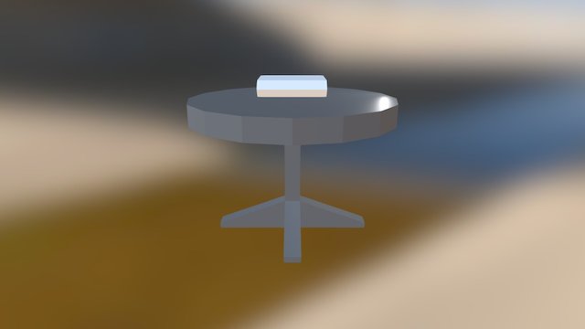 Mesa E Livro 3D Model