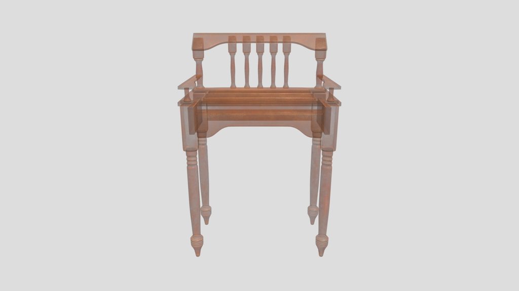 Unusual Rustic Galleried Side Table