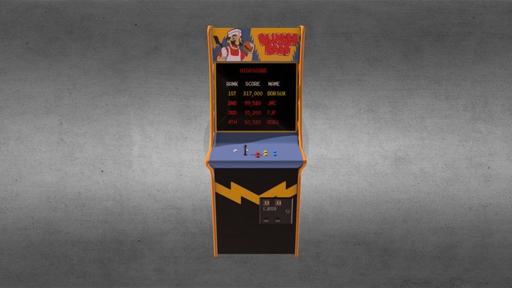 Burger Boss Arcade Machine 3D Model