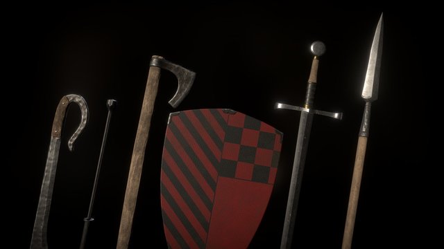 Medieval weapons 3D Model