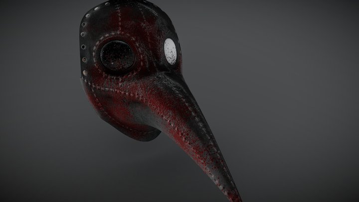 Plague Doctor Mask (Bloody) – Free 3D Model STL