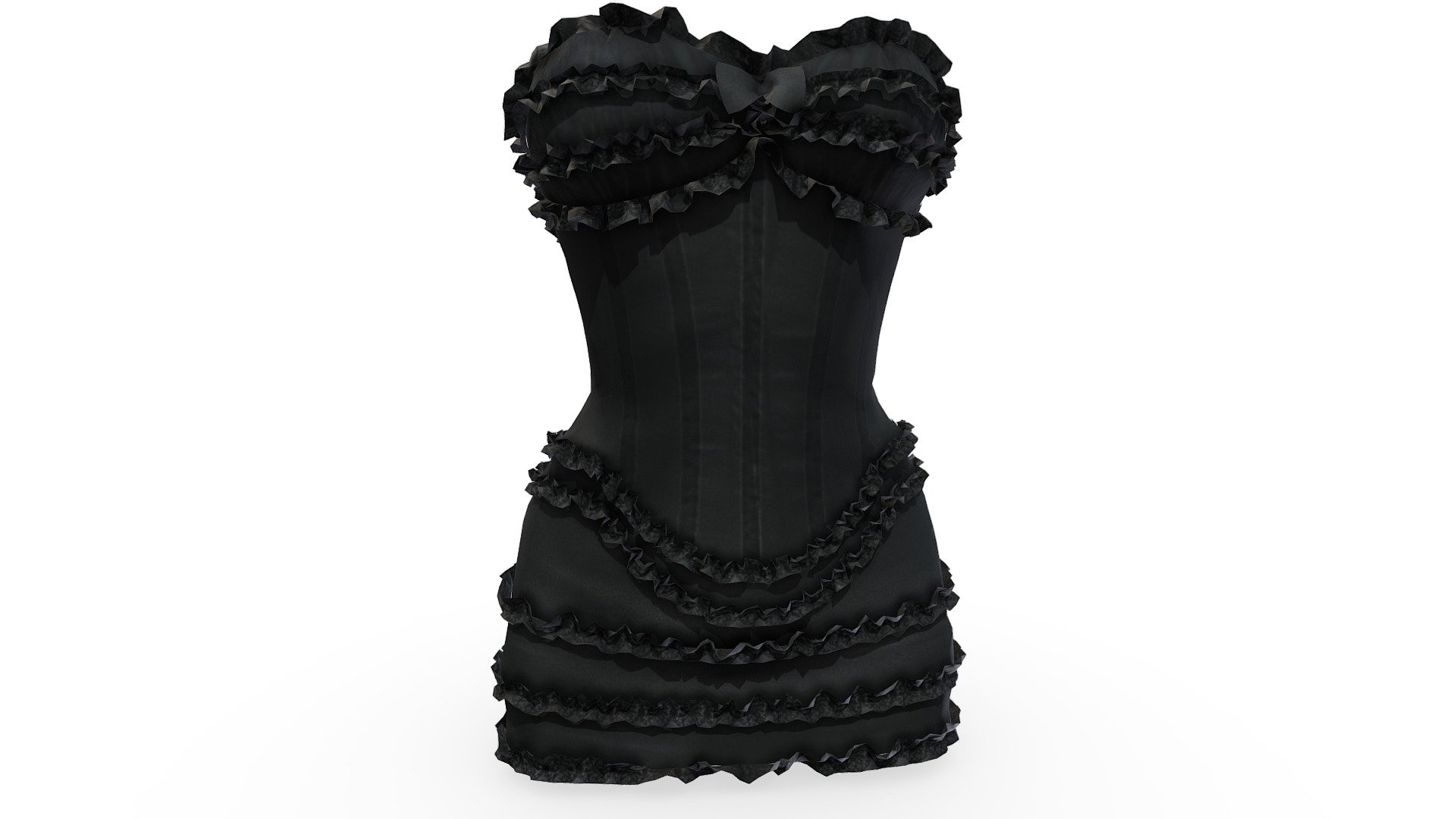 Strapless Corset Dress - Buy Royalty Free 3D model by 3dia [d789db1 ...