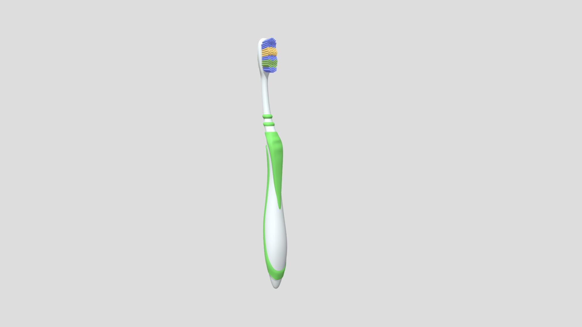 3D model Toothbrush - This is a 3D model of the Toothbrush. The 3D model is about a green and blue pencil.