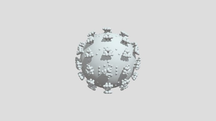 Coronavirus SARS-CoV-2 virion 3D Model