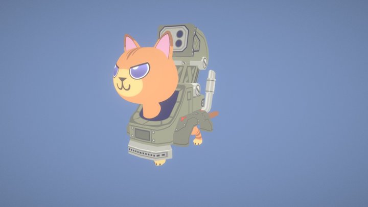 Whisky, the Supersonic Tank Cat 3D Model