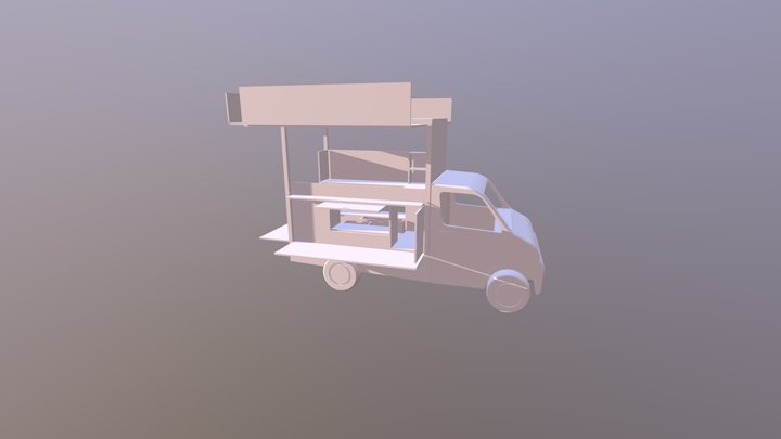 飲品車 機構開展 3D Model