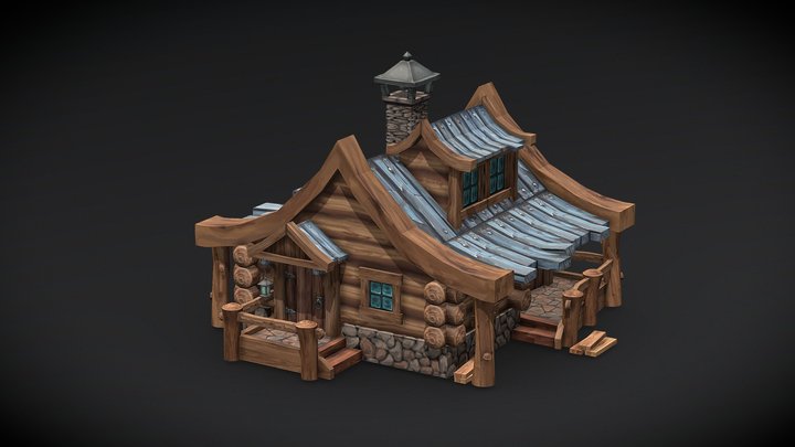 low poly modeling - Architecture 3D Model