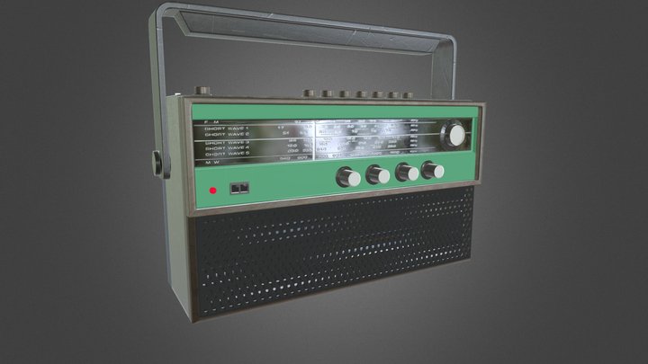 Low Poly 1970 Craig Radio 3D Model