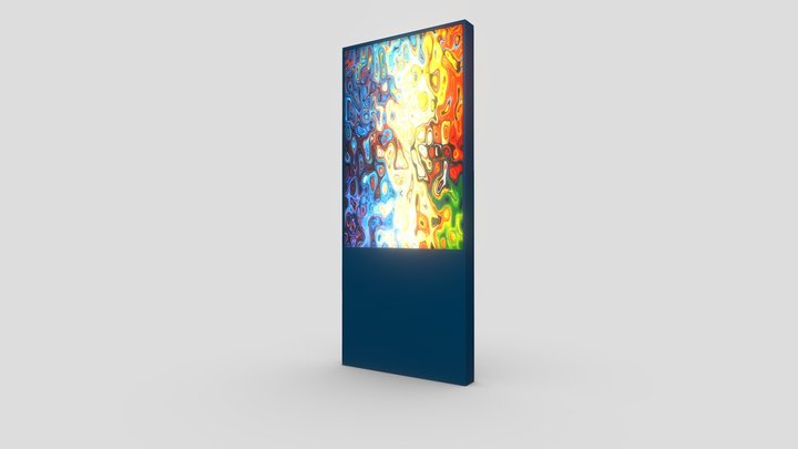 Digital Signage Pylon Outdoor 3D Model