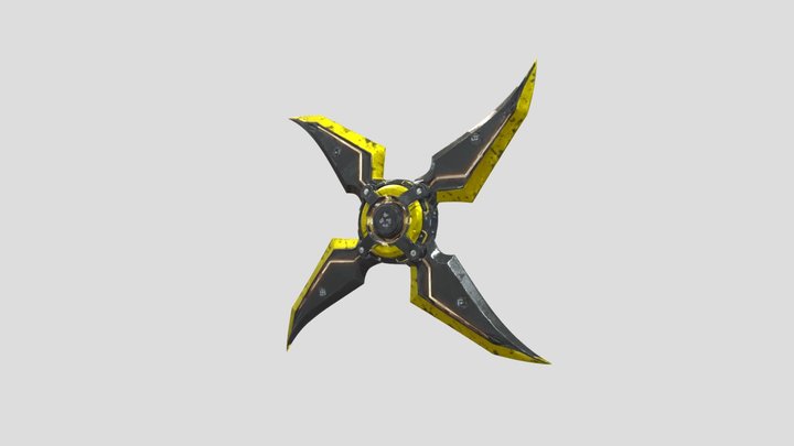 Futuristic Cyberpunk Ninja Star – Free 3D Model STL