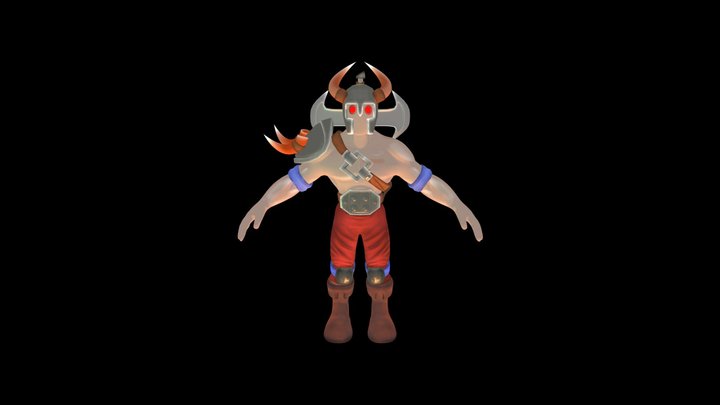 viking warrior stylized 3D Model