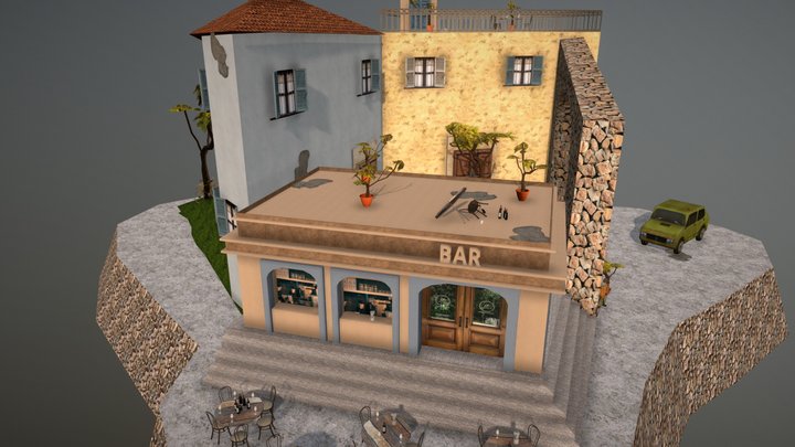 City Scene old Rome 3D Model
