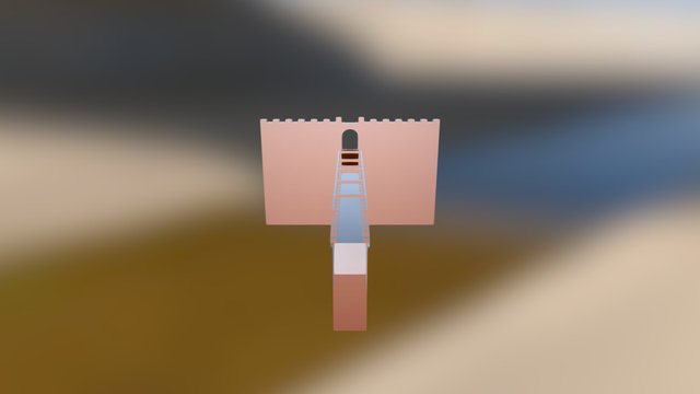 Castle Gate Greyblock 3D Model