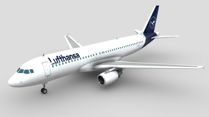 Airbus A320-200 Lufthansa 3D Model