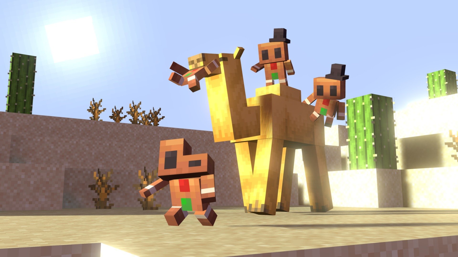 Gingerbread Men - Wallpaper Background - 3D model by Furti Two (@furti ...