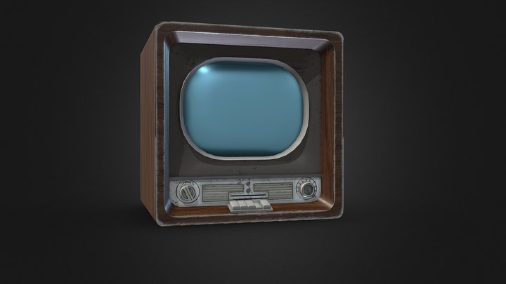 Old Soviet TV 3D Model