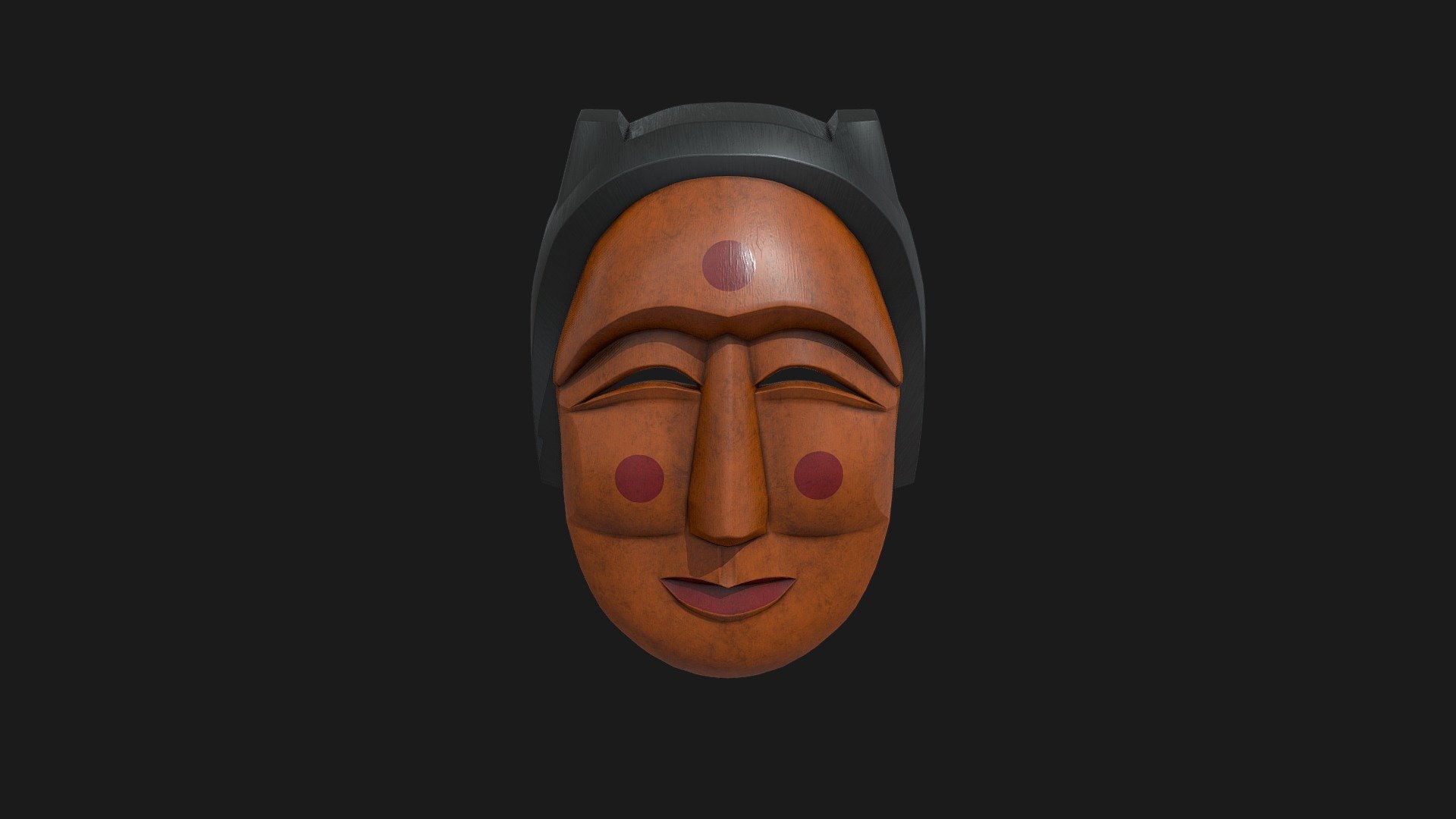 Gaksital Korean Traditional Mask Buy Royalty Free 3D model by