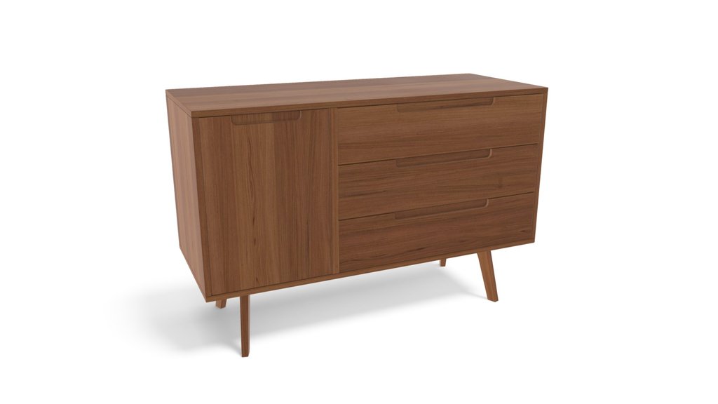 Jenson Compact Sideboard, Dark Stain Oak