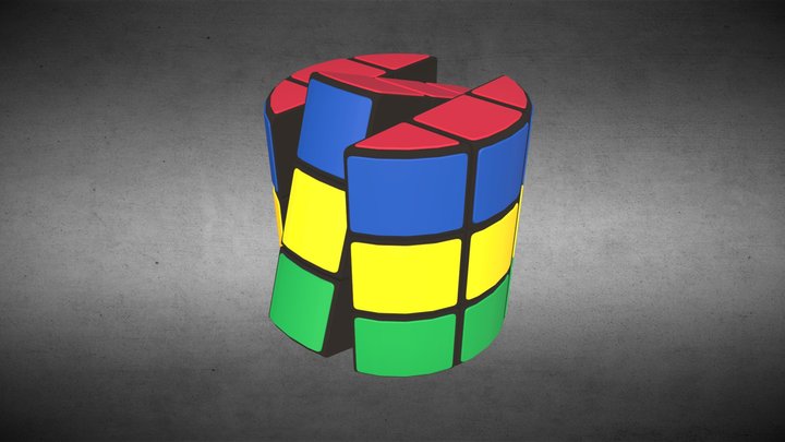 Rubik's Octagonal Barrel Cube (animated) 3D Model