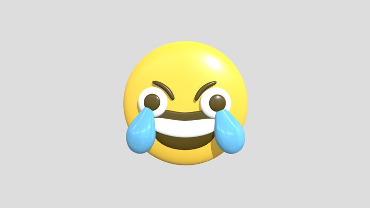 Laughing Crying Emoji 3D Model 3D Model