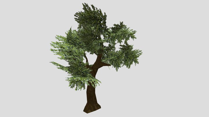 Leaf Tree - PS1 Low Poly 3D Model