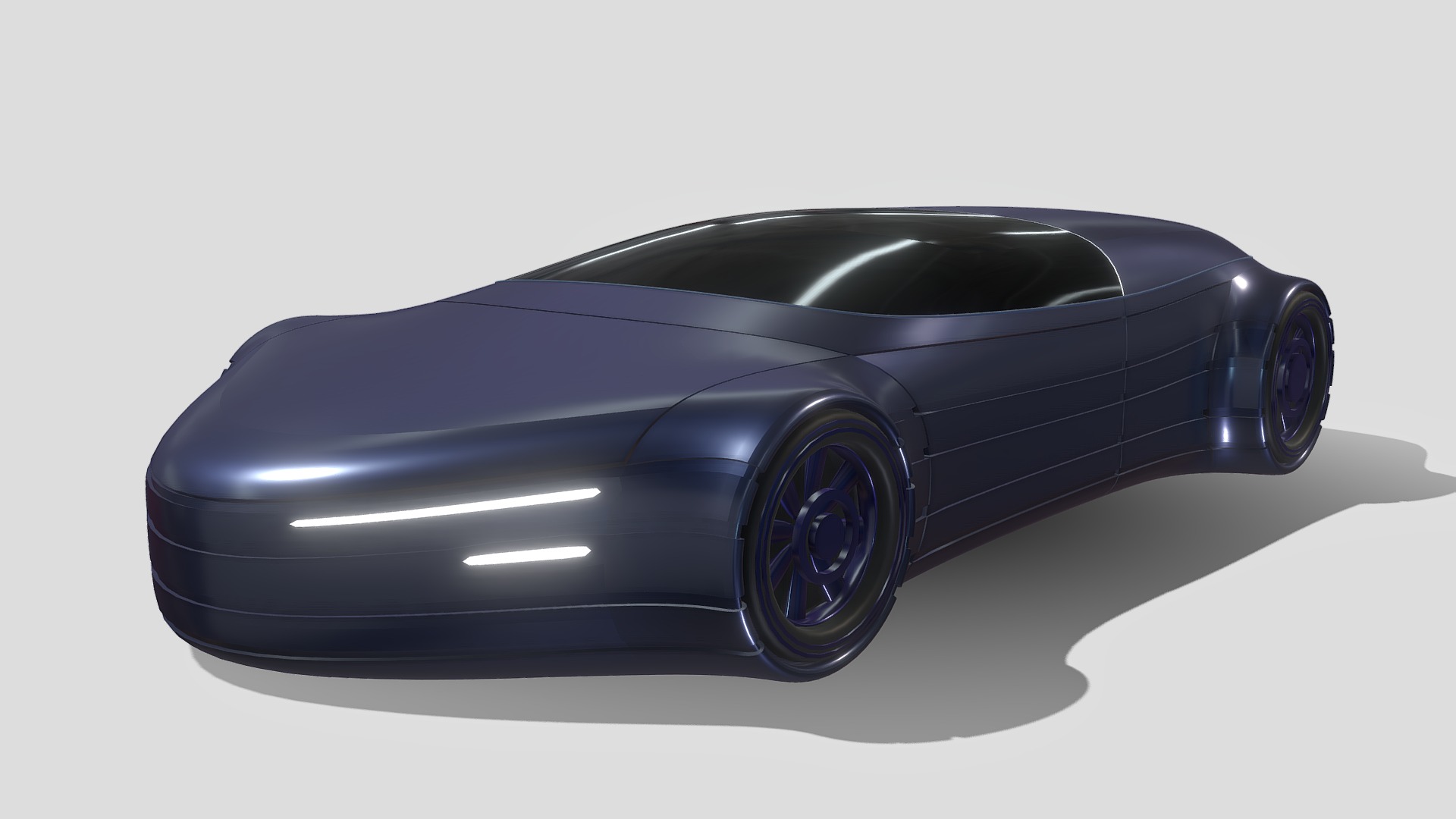 3D model Future Car 24 - This is a 3D model of the Future Car 24. The 3D model is about a black sports car.