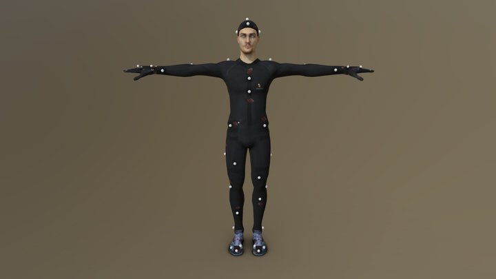 50 Mocap Marker Placement for Optitrack 3D Model