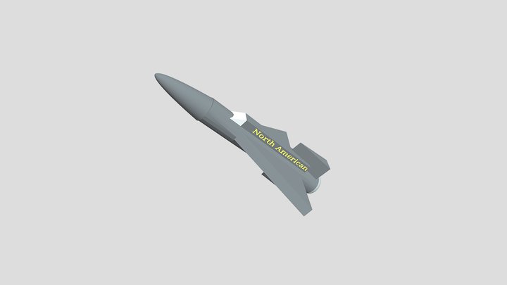 Low-poly North American X-15 3D Model