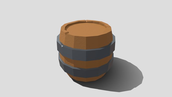 Low Poly Barrel -Free 3D Model