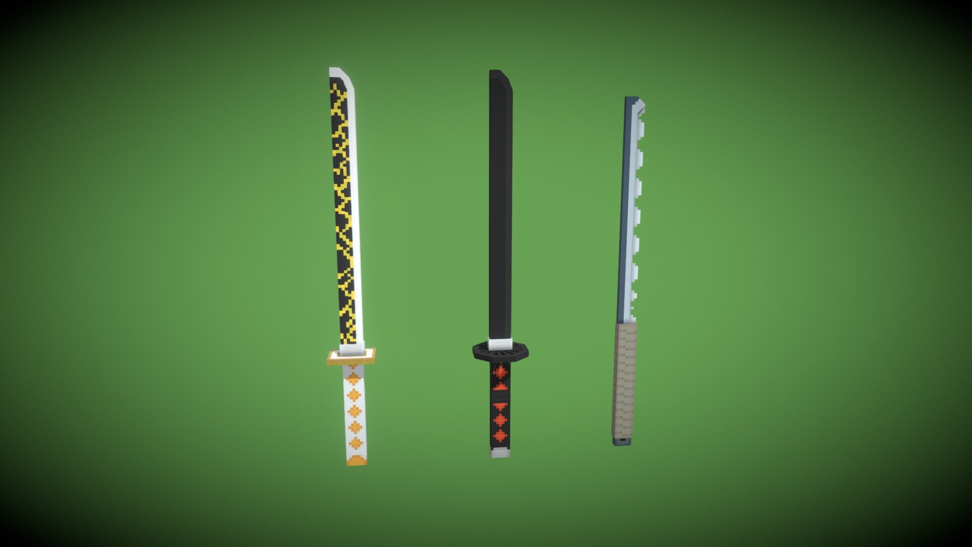 Demon Slayer Katana Pack 3d Model By Dukeflacko D79c131 Sketchfab