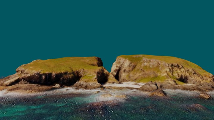 Split Solitary Island 3D Model