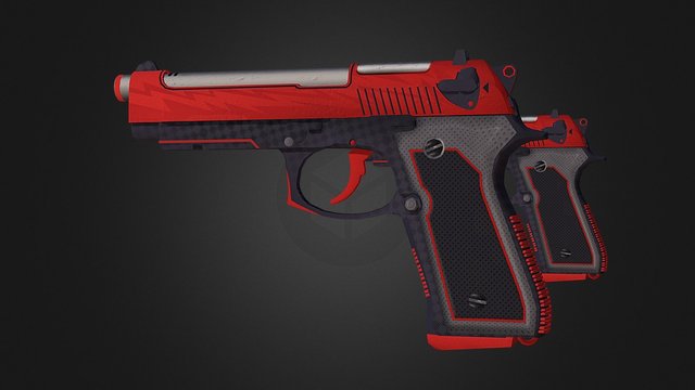 Dual Berettas | Red Possibility 3D Model