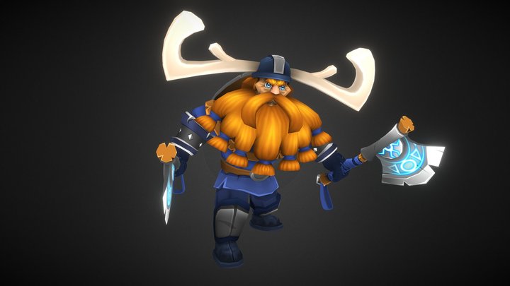 Kristoffre Viking Anim 3D Model